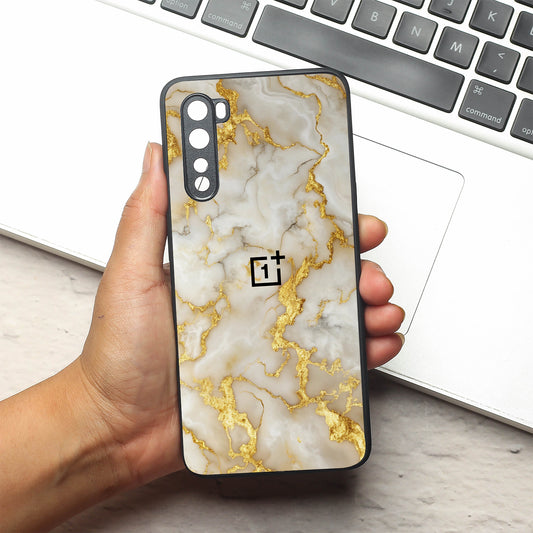 Gold Vein Glory metal back case for Oneplus Nord