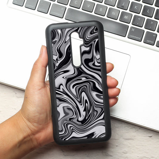 Blackout Marble metal back case for Oppo Reno2 F