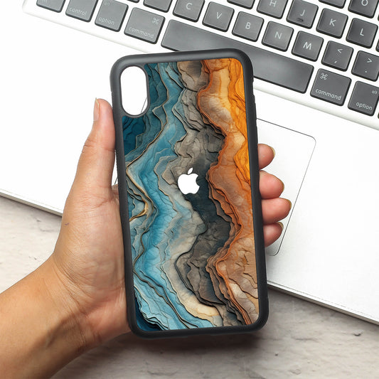 Layered Marble metal back case for Apple Iphone Xs Max