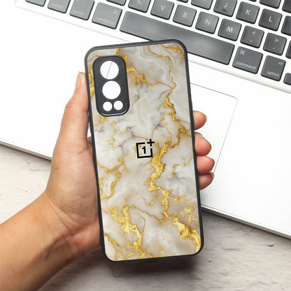 Gold Vein Glory metal back case for Oneplus Nord 2