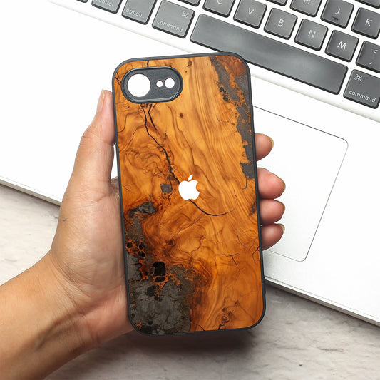 Lava Oak metal back case for Apple Iphone 16e