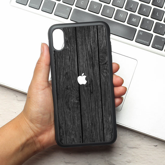 Dark Wood metal back case for Apple Iphone Xs Max