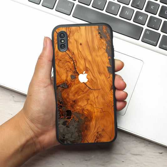 Lava Oak metal back case for Apple Iphone X/XS