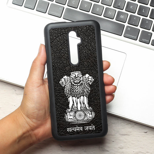 Black Satyamev Jayate metal back case for Oppo Reno2 Z