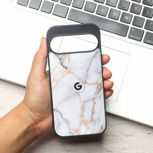 Copper Luxe Marble metal back case for Google Pixel 9 Pro