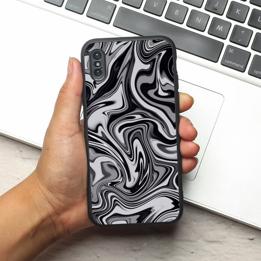 Blackout Marble metal back case for Apple Iphone X/XS