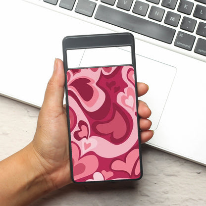 Valentine Wave Marble metal back case for Google Pixel 7