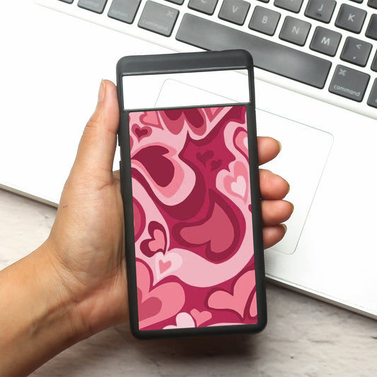 Valentine Wave Marble metal back case for Google Pixel 6a