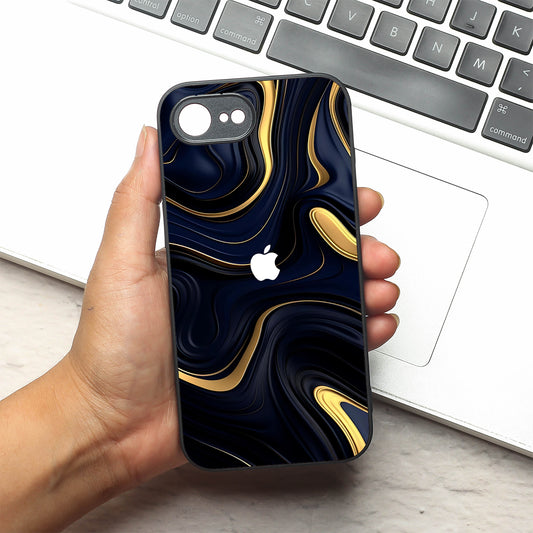 Noir Gold metal back case for Apple Iphone 16e