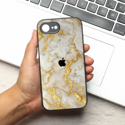 Gold Vein Glory metal back case for Apple Iphone 16e