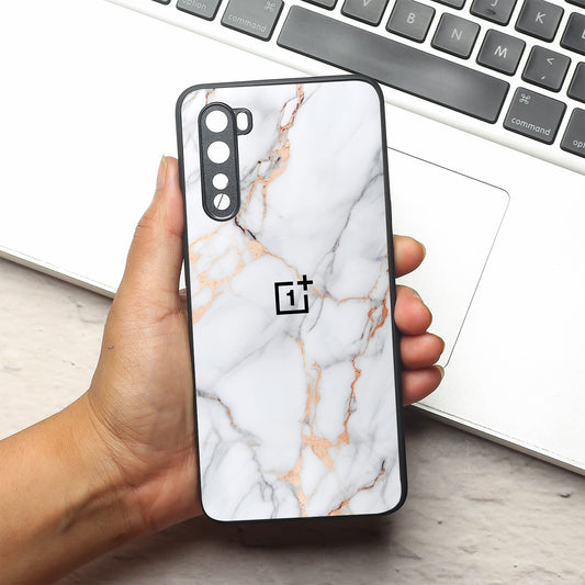 Copper Luxe Marble metal back case for Oneplus Nord