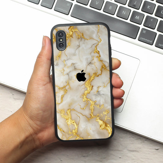 Gold Vein Glory metal back case for Apple Iphone X/XS