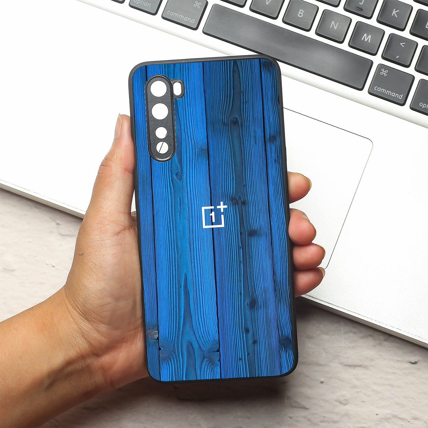 Indigo Planks metal back case for Oneplus Nord