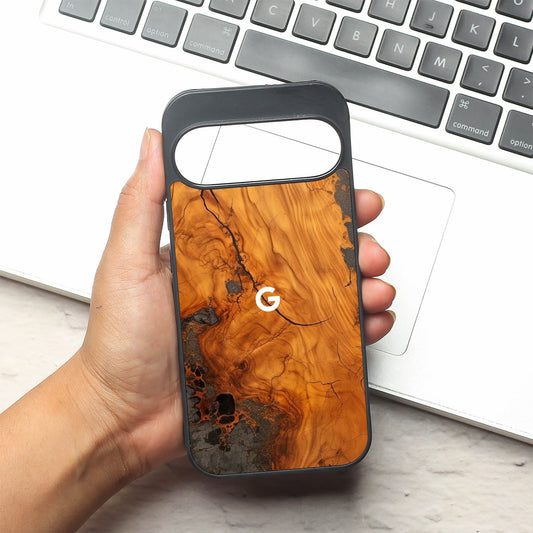 Lava Oak metal back case for Google Pixel 9 Pro