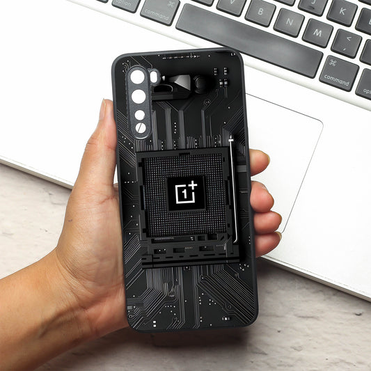 Microchip metal back case for Oneplus Nord
