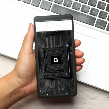 Microchip metal back case for Google Pixel 6a