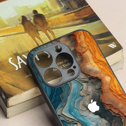 Layered Marble metal back case for Apple Iphone 14 Pro Max