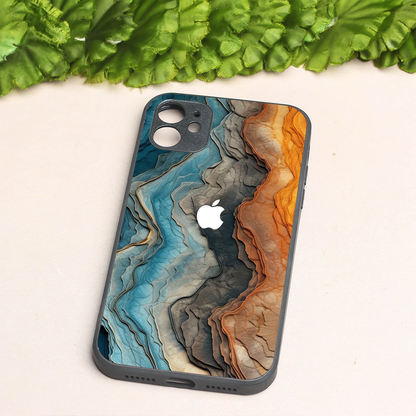 Layered Marble metal back case for Apple Iphone 11