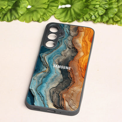 Layered Marble metal back case for Samsung A16