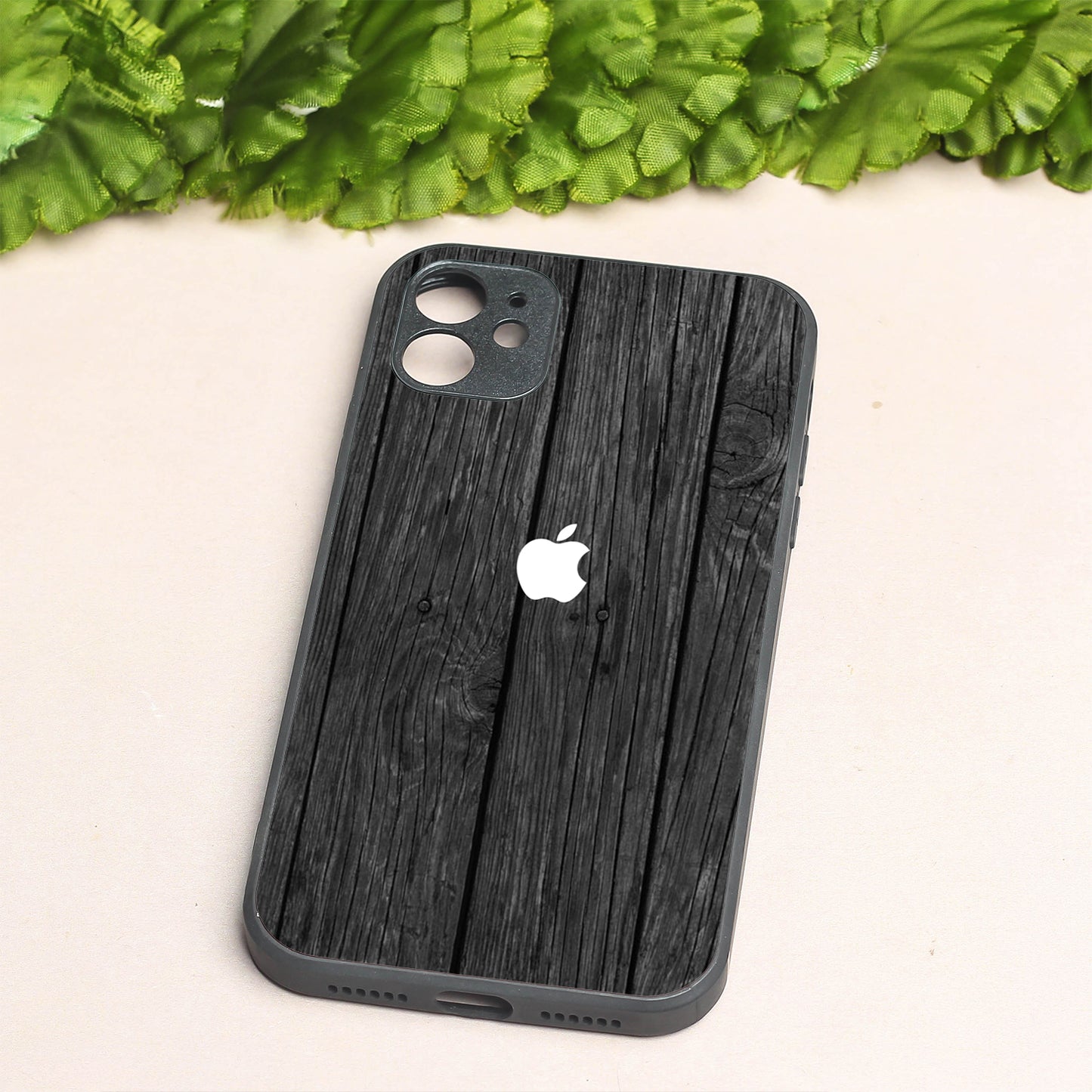 Dark Wood metal back case for Apple Iphone 11