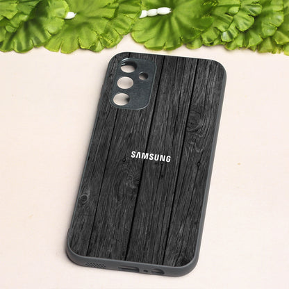 Dark Wood metal back case for Samsung A14