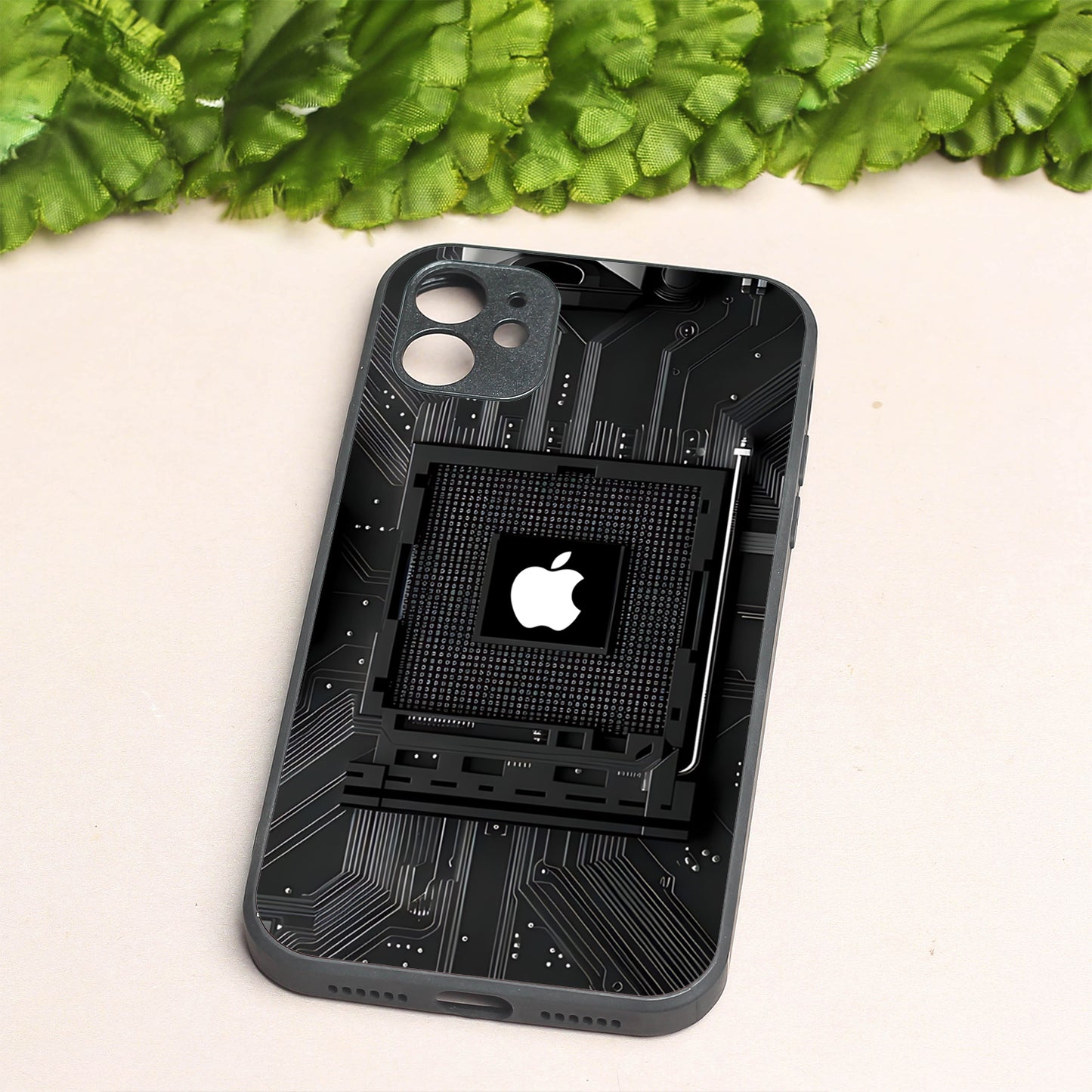 Microchip metal back case for Apple Iphone 11