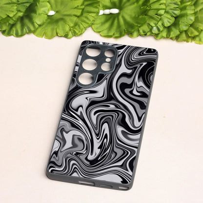 Blackout Marble metal back case for Samsung S25 Ultra