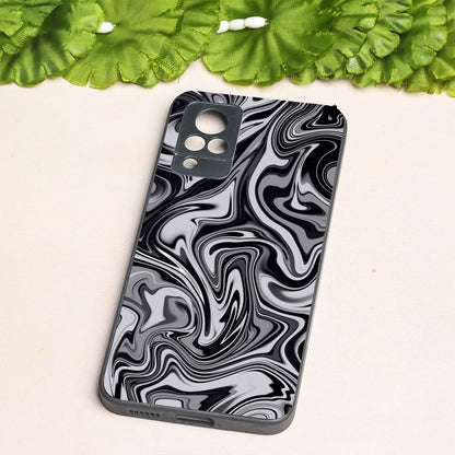 Blackout Marble metal back case for Vivo V21