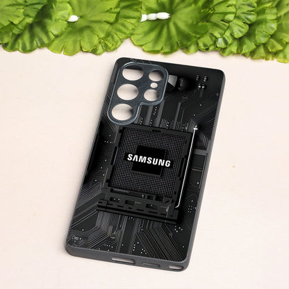 Microchip metal back case for Samsung S25 Ultra