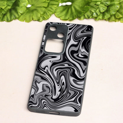 Blackout Marble metal back case for Vivo V30