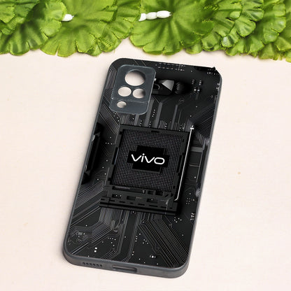 Microchip metal back case for Vivo V21