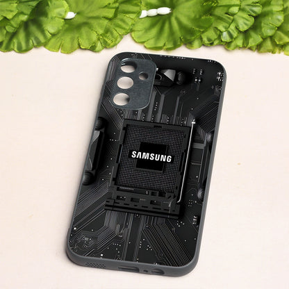 Microchip metal back case for Samsung A14