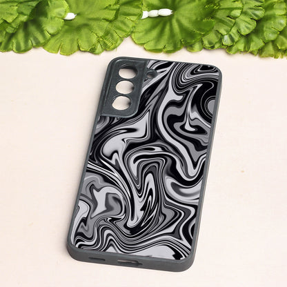 Blackout Marble metal back case for Samsung S21 FE