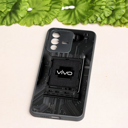 Microchip metal back case for Vivo V23