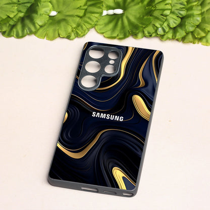 Noir Gold metal back case for Samsung S25 Ultra