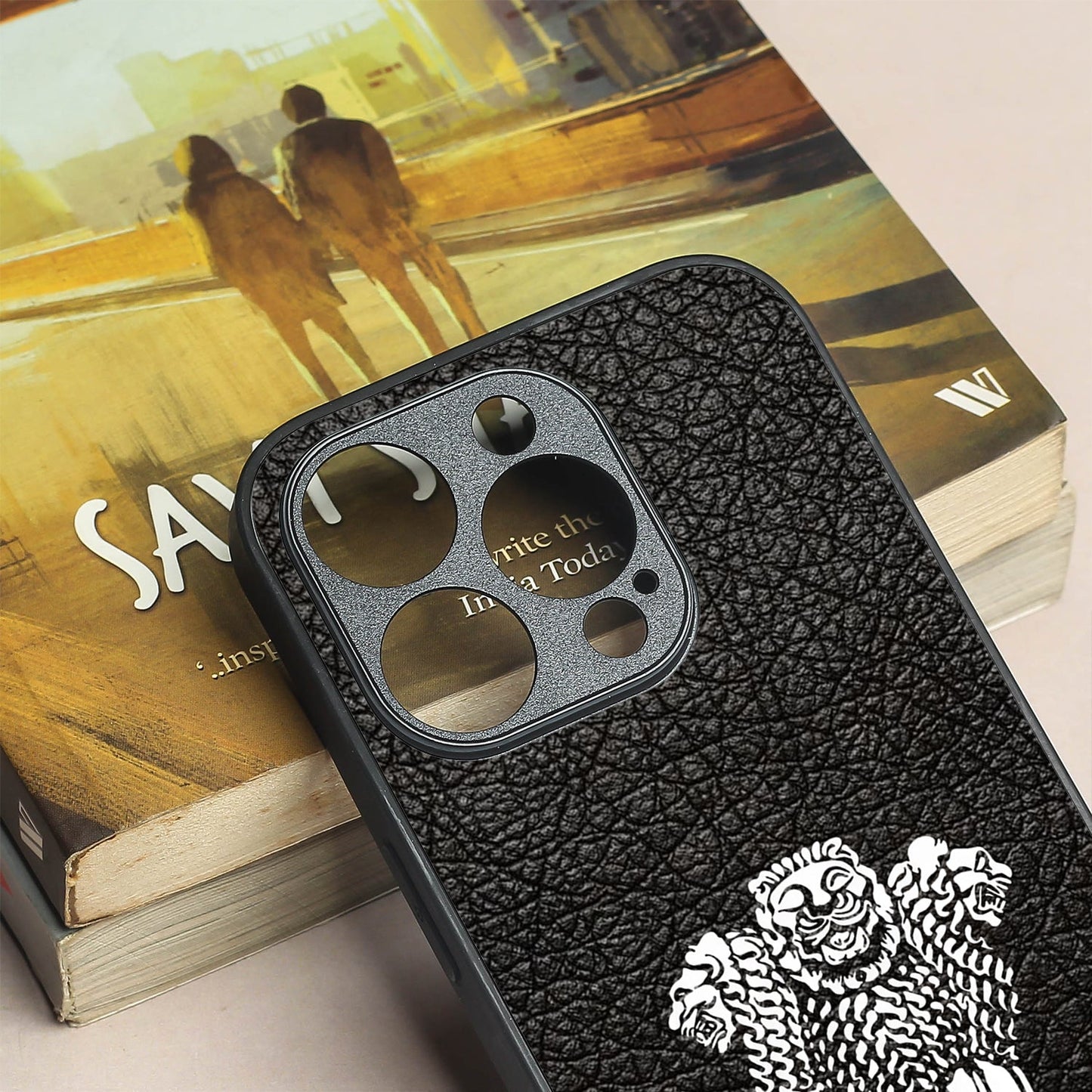Black Satyamev Jayate metal back case for Apple Iphone 13 Pro Max