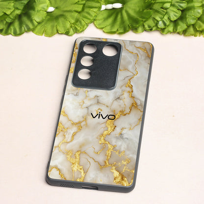 Gold Vein Glory metal back case for Vivo V16