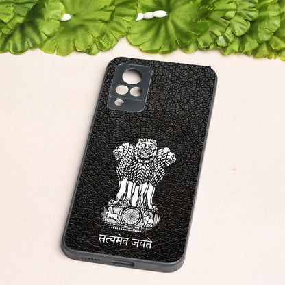 Black Satyamev Jayate metal back case for Vivo V21