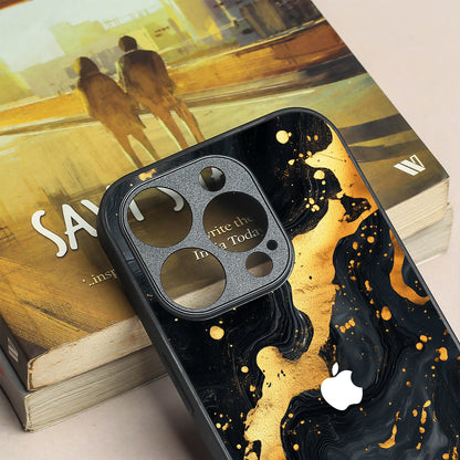 Black Gold Blaze metal back case for Apple Iphone 11 Pro