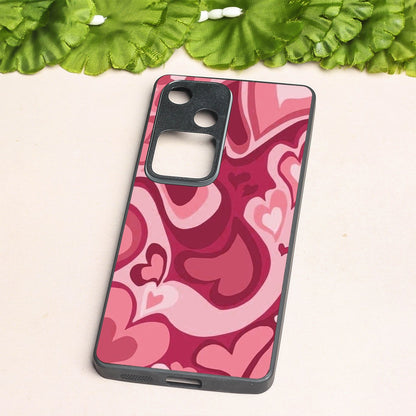 Valentine Wave Marble metal back case for Vivo V30