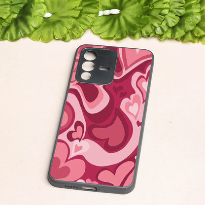 Valentine Wave Marble metal back case for Vivo V23