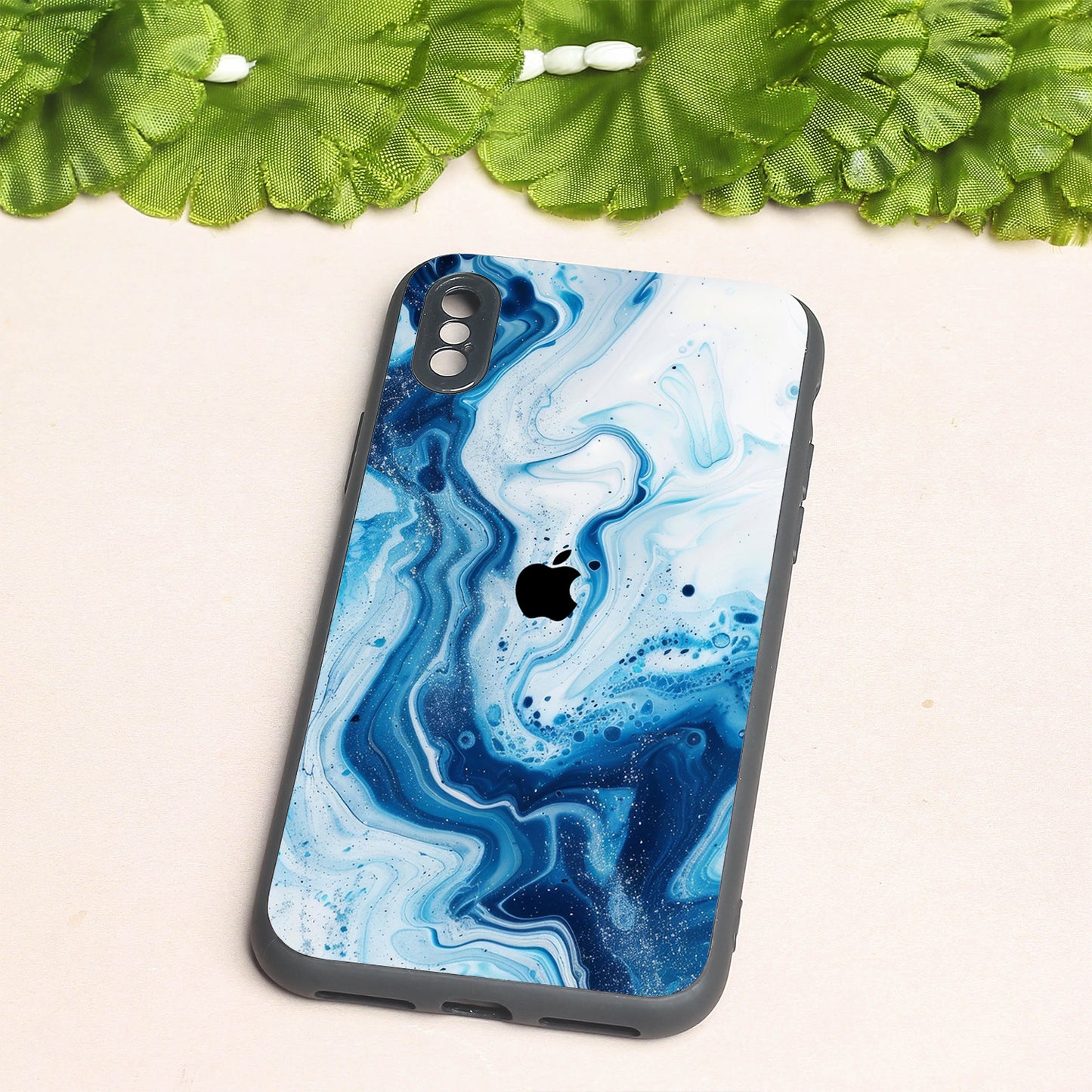 Neptune Swirl metal back case for Apple Iphone X/XS