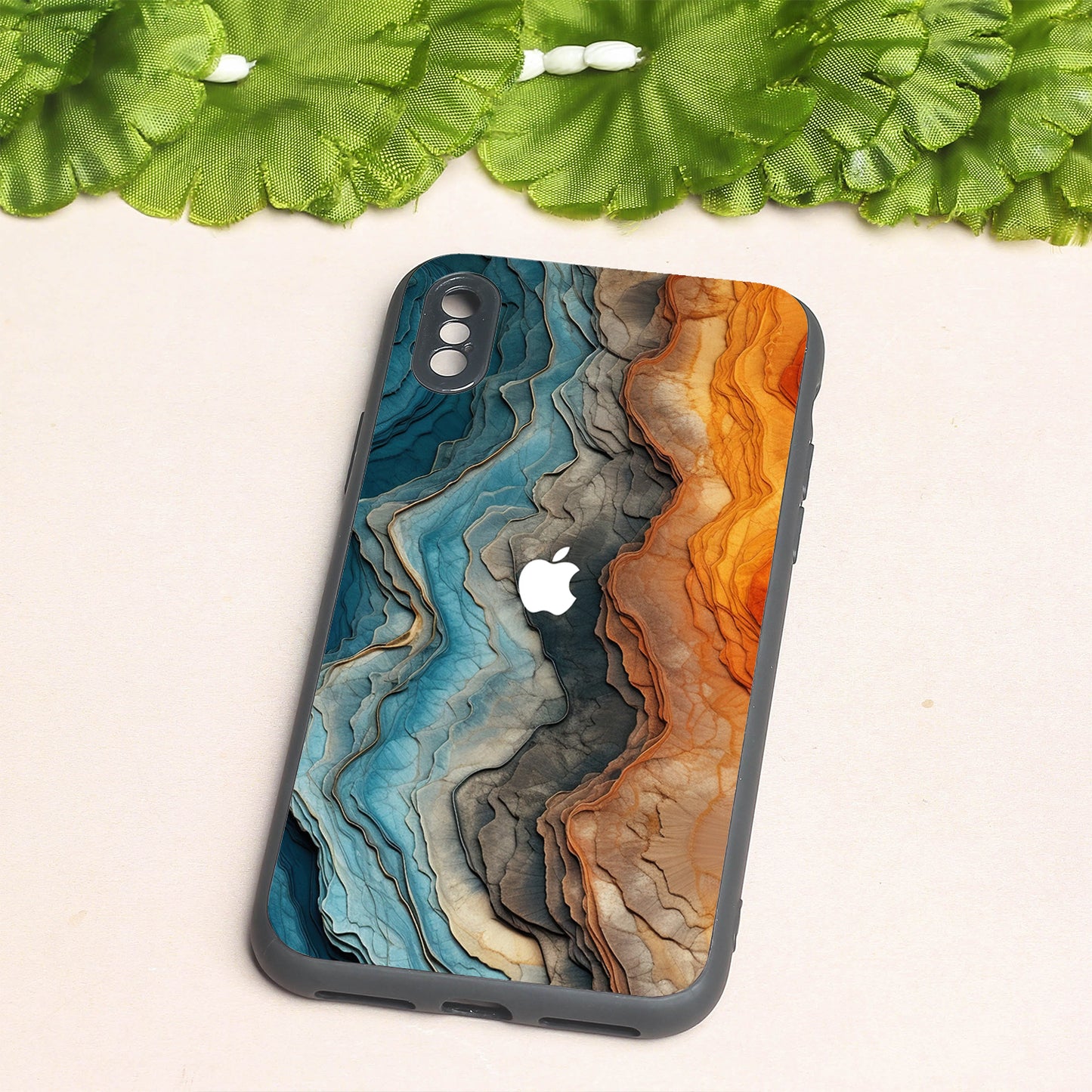 Layered Marble metal back case for Apple Iphone X/XS