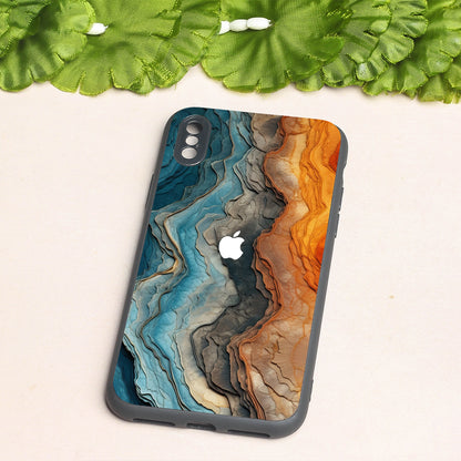 Layered Marble metal back case for Apple Iphone X/XS