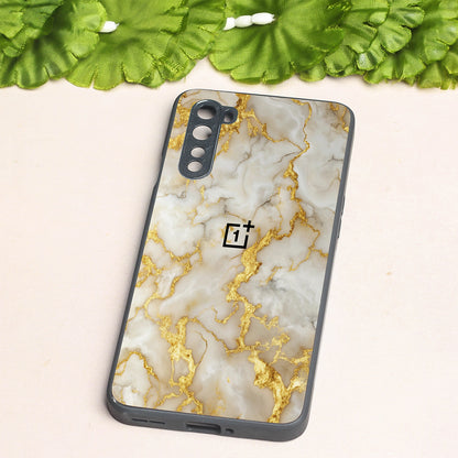 Gold Vein Glory metal back case for Oneplus Nord