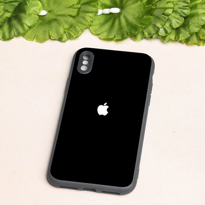 Black metal back case for Apple Iphone X/XS