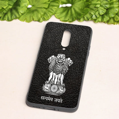 Black Satyamev Jayate metal back case for Oneplus 7 Pro