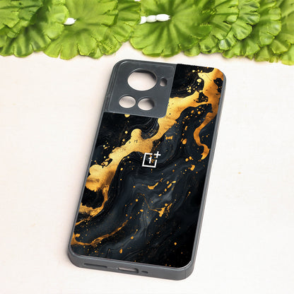 Black Gold Blaze  metal back case for Oneplus 10R