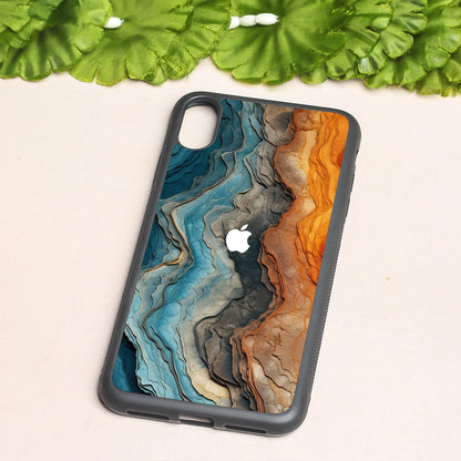 Layered Marble metal back case for Apple Iphone Xs Max