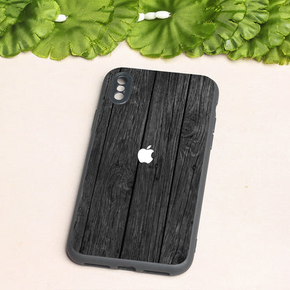 Dark Wood metal back case for Apple Iphone X/XS